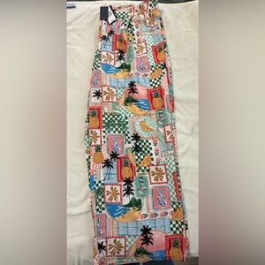NWT Skies Are Blue Tropical Print Wide-Leg Pants - Size 3X